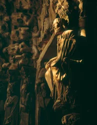 Detail from the Portico da Gloria Showing Figure of St. James